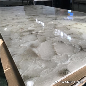 Transparent Resin Panel Polished Alabaster Stone