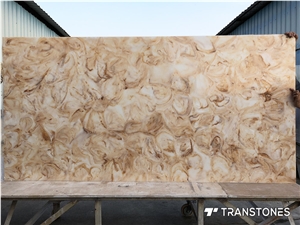 Transparent Resin Panel Polished Faux Alabaster