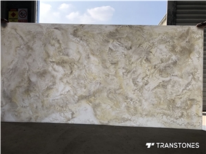 White Alabaster Panel Artificial Stone Translucent