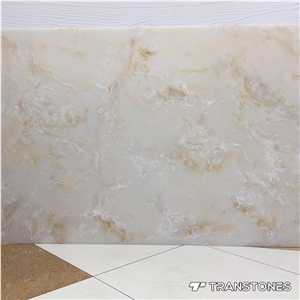 White Faux Marble Stone Backlit Resin Panel