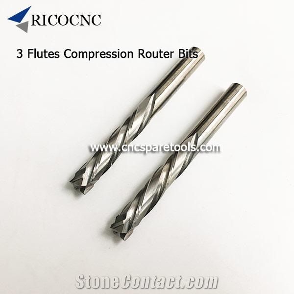 Carbide 3 Flutes Compression up Down Router Bits