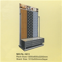 F4-1011 Stone Tile Display Shelves,Shelf Unit Tile Display for Loose Tiles, Tile Sample Boards