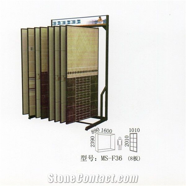 Ms-F58 Stone Tile Display Shelves,Shelf Unit Tile Display for Loose Tiles, Tile Sample Boards