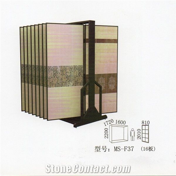 Ms-F58 Stone Tile Display Shelves,Shelf Unit Tile Display for Loose Tiles, Tile Sample Boards