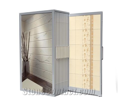 Stone Tile Display Shelves,Shelf Unit Tile Display for Loose Tiles, Tile Sample Boards