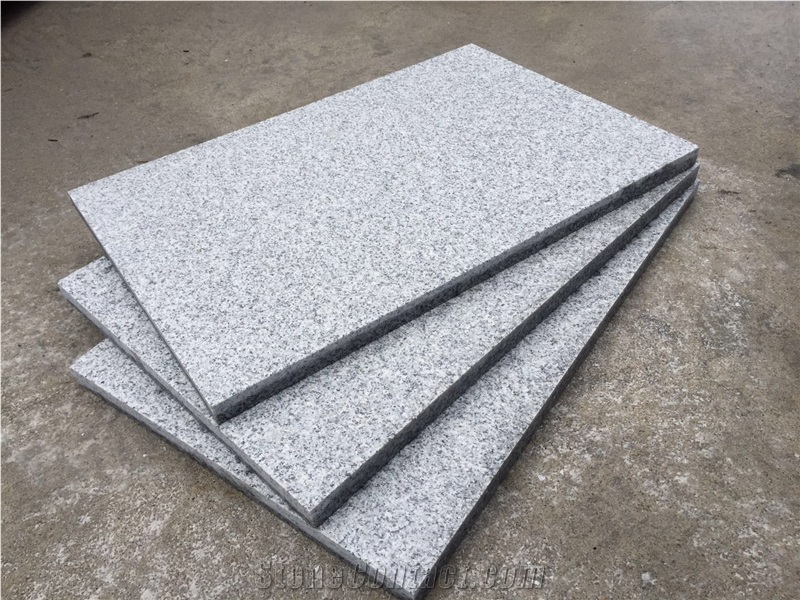 Pangdang  Light Grey Hubei New G603 Granite Flamed Tiles