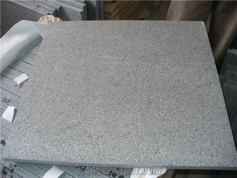 G654 Granite Tile Flamed Dark Grey Granite Tile