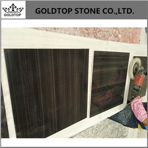 Absolute Pure Black Wood Marble Wall Slabs Tiles