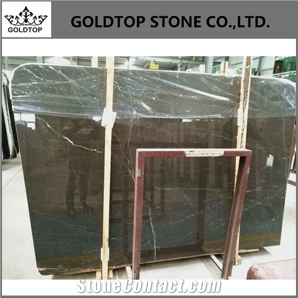 China Low Price Brown Marquina Slab,Honed Marble