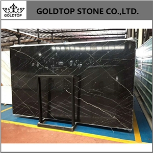 Chinese Cheap Polished Nero Marquina Marble Slabs