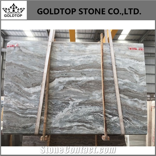 India Polished Fantasy Brown Marble Slabs and Tile