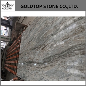 India Polished Fantasy Brown Marble Slabs and Tile