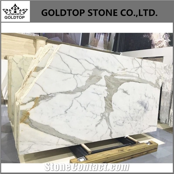 Italy Polished White Calacatta Gold Marble Slabs