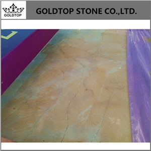 Machine Cutting Polished Yellow Marble Slabs,Tiles