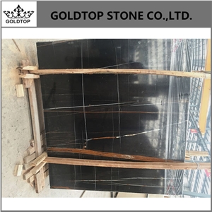Natural Stone Polished Black Marble for Wall Tiles