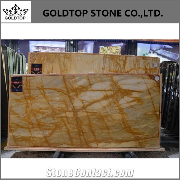 Polished Giallo Sienna Marble for Hotel Floor Tile