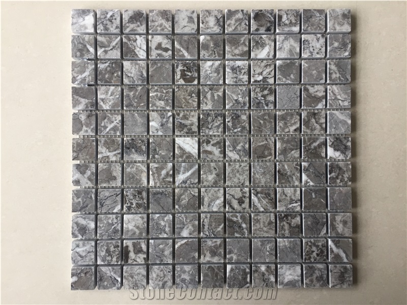 Grey Lido Marble Classic Mosaic Bathroom Wall Tile