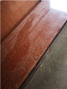 Polished Tianshan Red Granite Slab for Flooring
