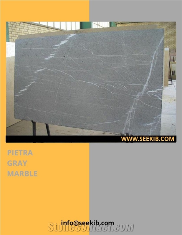 Pietra Gray Marble Slab, Iran Grey Marble