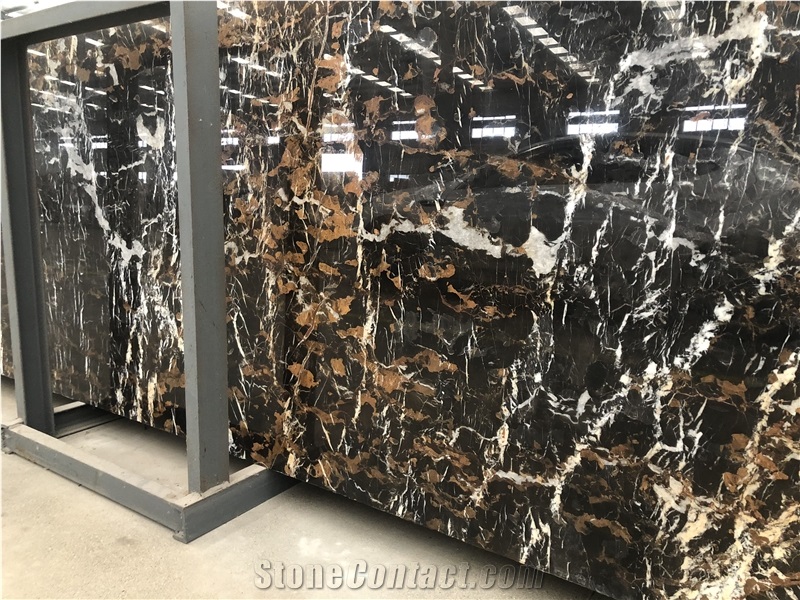 Afghanistan Black and Brown Marble Polished Tiles