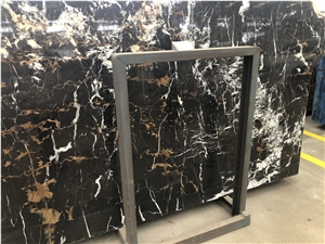 Afghanistan Black and Brown Marble Polished Tiles
