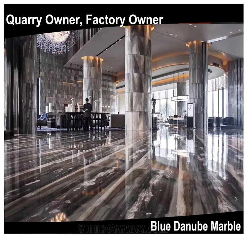 Blue Danube/Blue Gold Sand Marble Floor Tiles
