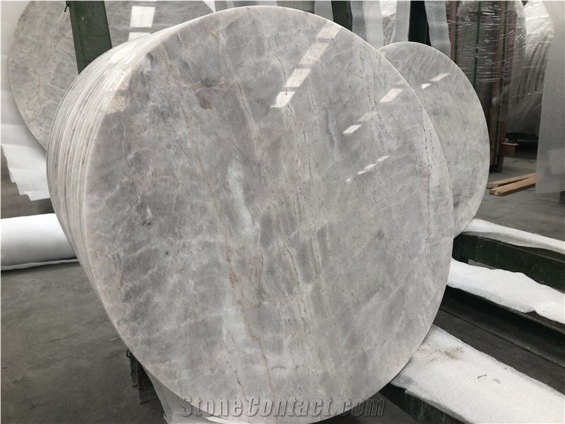 China King/Well White Marble for Tabletops