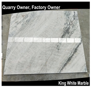 King/Well White Marble Slabs/Tiles/Cut to Size Polished for Floor Wall