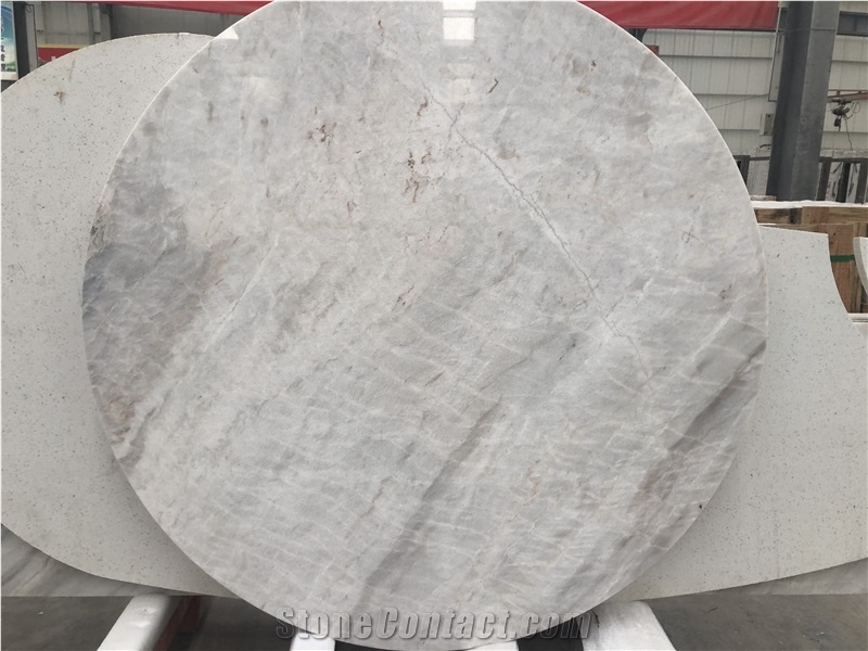 King/Well White Marble Tabletops