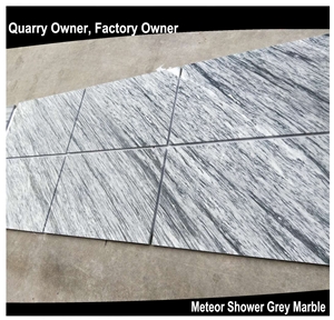 Meteor Shower Grey Marble Floor Tiles