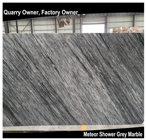 Meteor Shower Grey Marble Floor Tiles