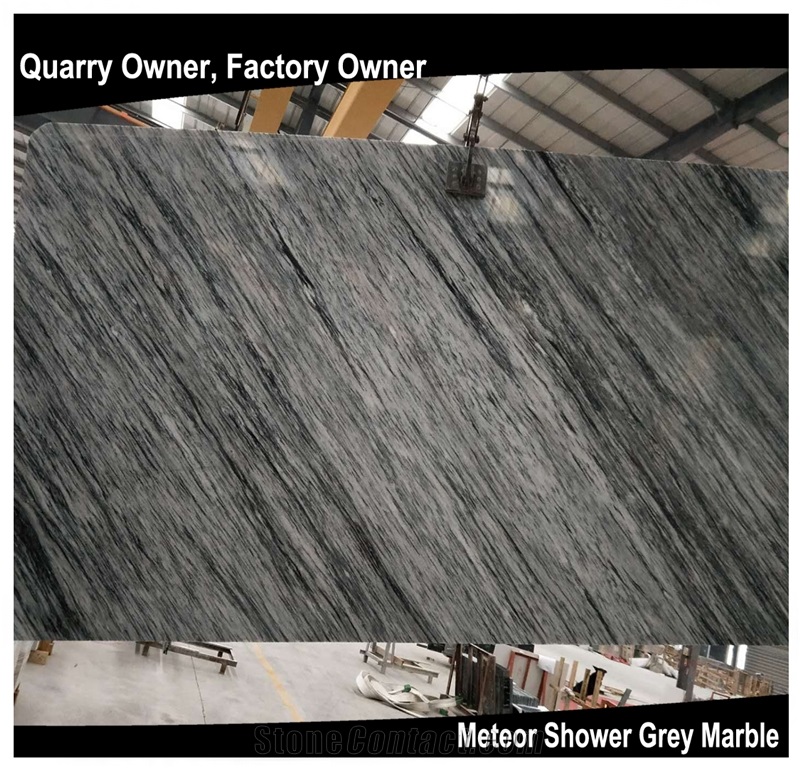 Meteor Shower Grey Marble Tile/Slab, Lio Marble Cut to Size Polished for Floor&Wall