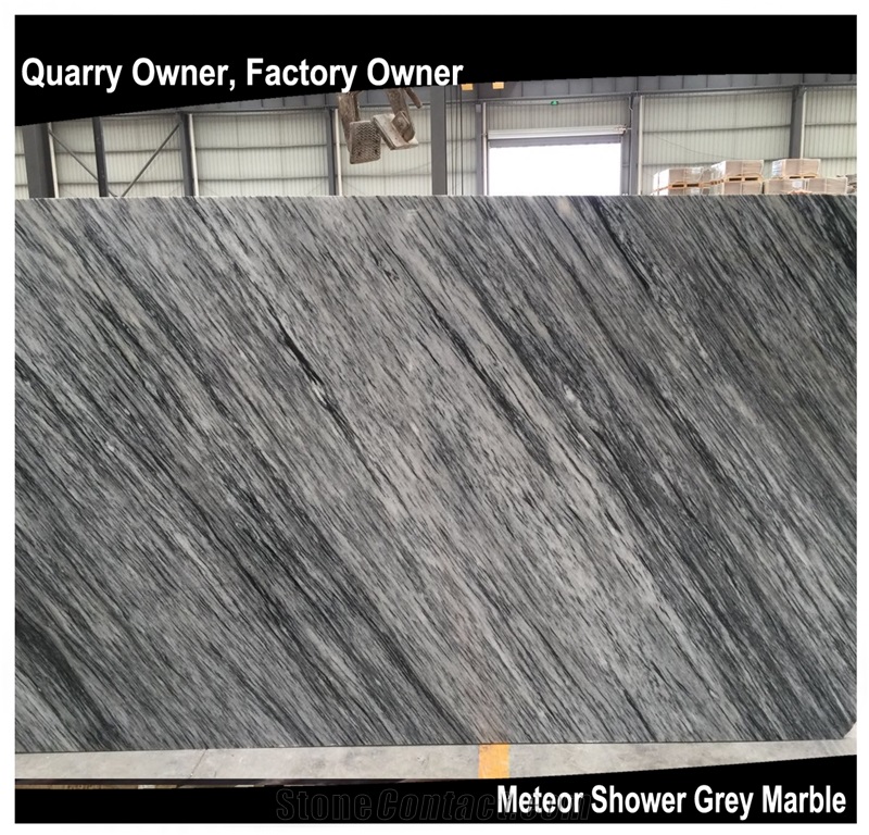 Meteor Shower Grey Marble Tile/Slab for Flooring