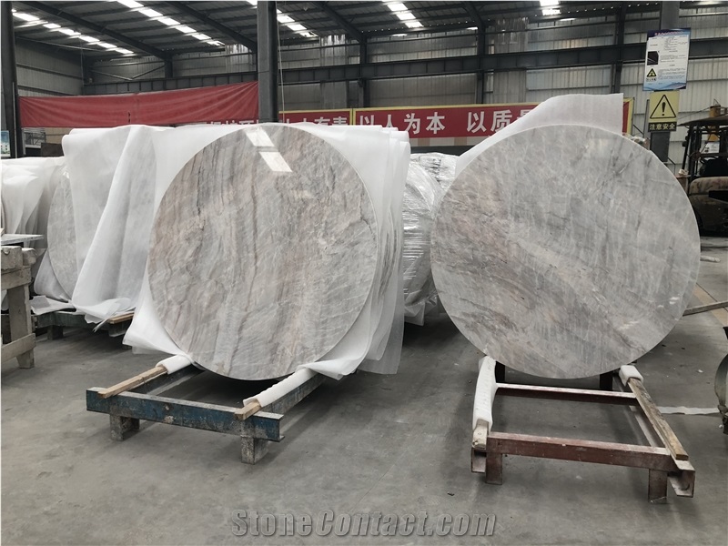 Natural Stone King/Well White Marble for Tabletops