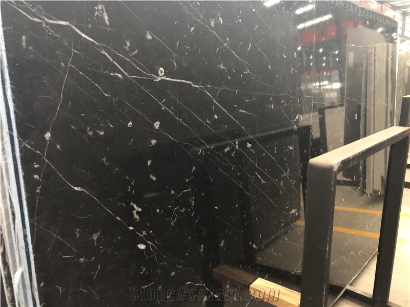 Nero Marquina Venato Black Marble for Countertops