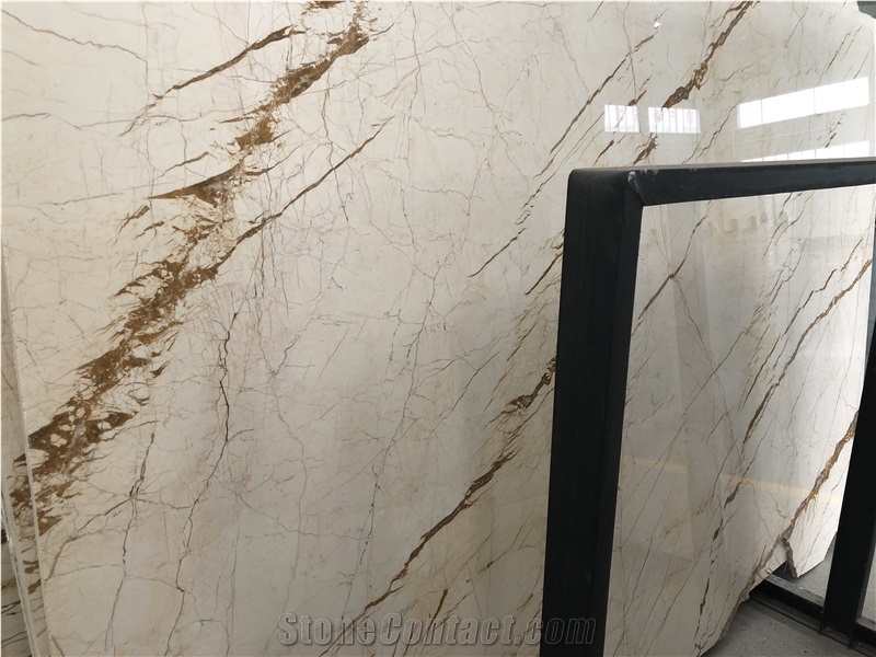 Sofitel Beige Marble Polished Slab for Countertops