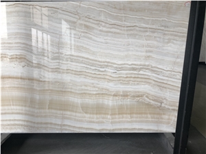 Straight Wood White Onxy Slab/Tile for Floor&Wall