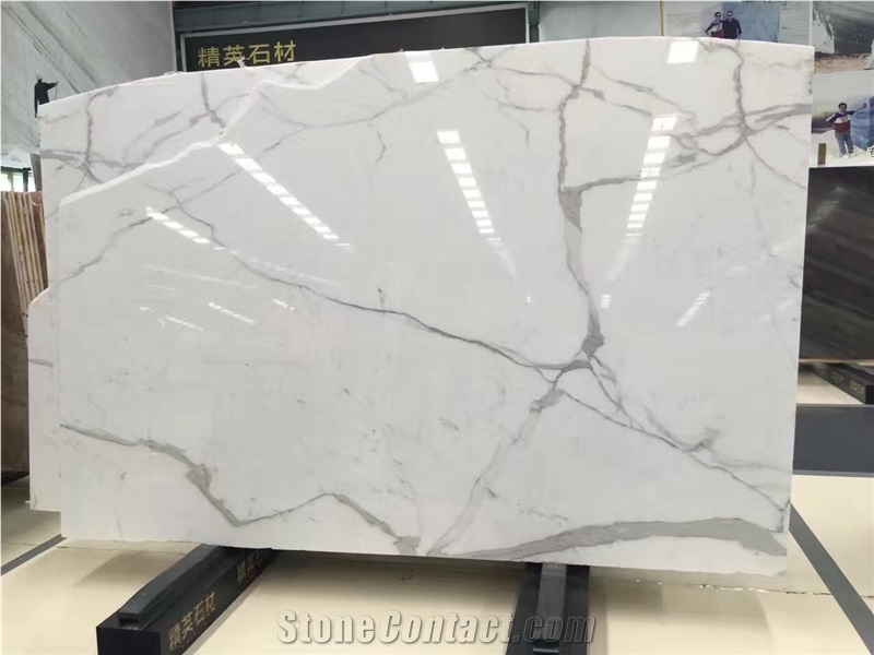 Calacatta White Marble Slabs for Hotel Project