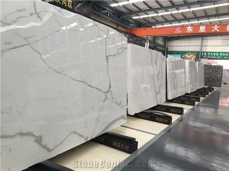 Calacatta White Marble Slabs for Hotel Project