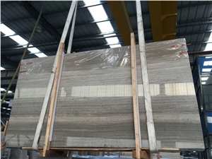 China Cheap Price Grey Wood Grain Marble Slabs