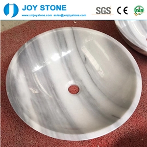 White Wooden Marble Polished Wash Bowl Sink