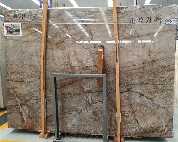 Amazon Jungle Normandy Grey Marble Slabs Floor