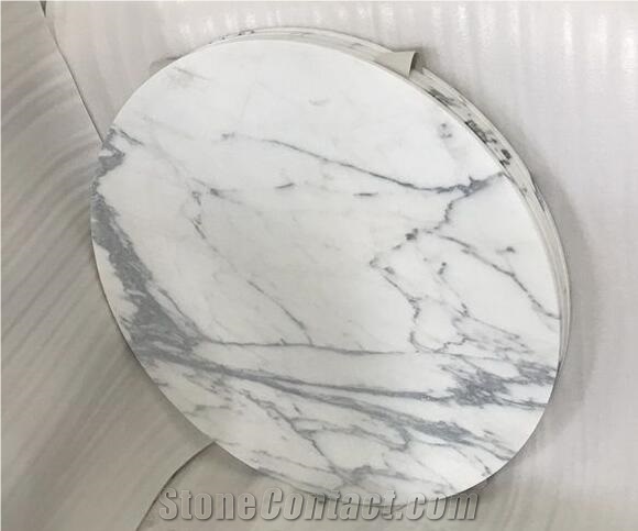 Arabescato Marble Table Tops Coffee Table White