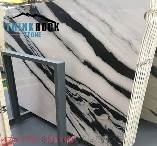 China Panda White Marble Slabs for Wall, Table Top
