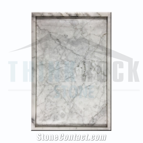 Kitchen Polished Marble Tray Green Marble Artworks