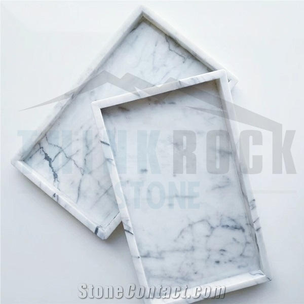 Kitchen Polished Marble Tray Green Marble Artworks