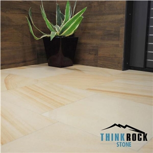 Natural Beige Teakwood Sandstone Floor Tile