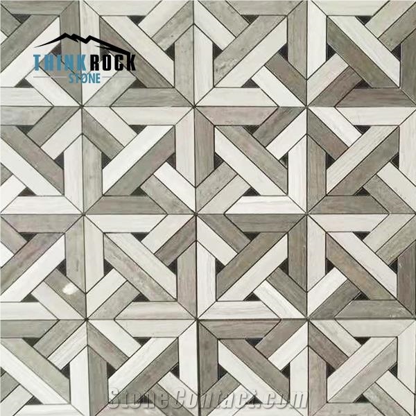 Teakwood Mosaic Tiles for Floor & Wall Design