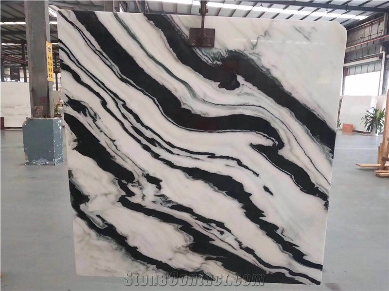 China Panda White Marble, Cheap White Black Wall