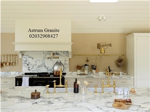 Arabescato Corchia Marble Kitchen Worktop